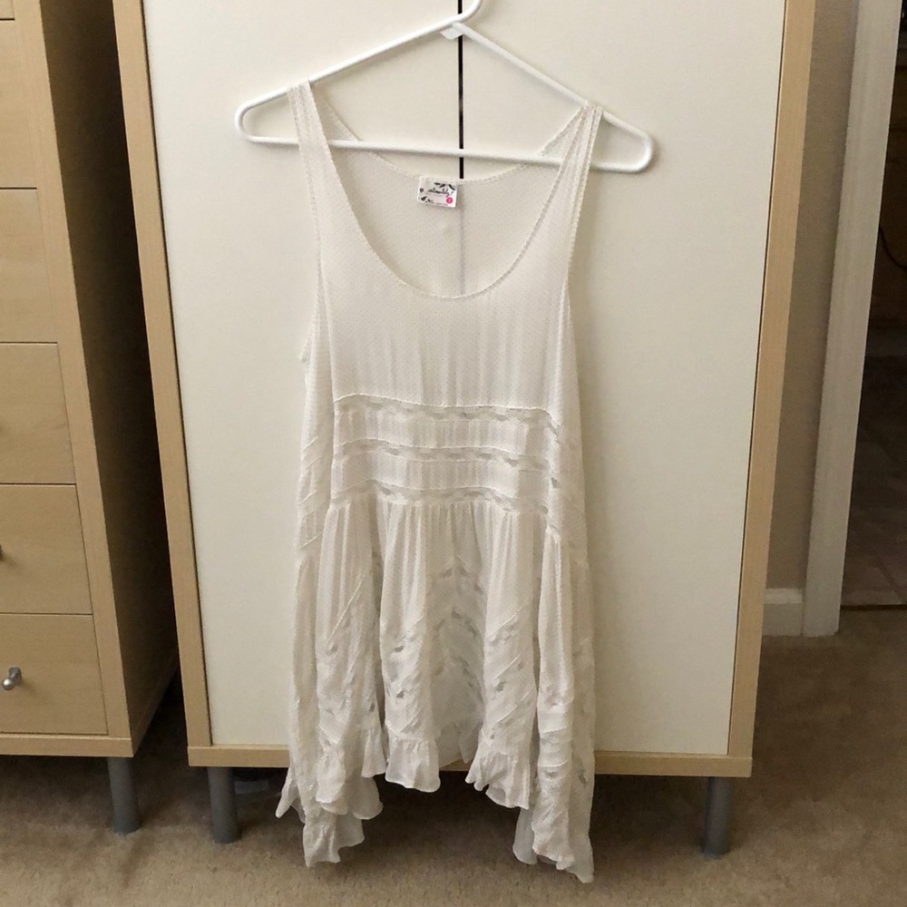 Free People Voile and Lace Trapeze Slip